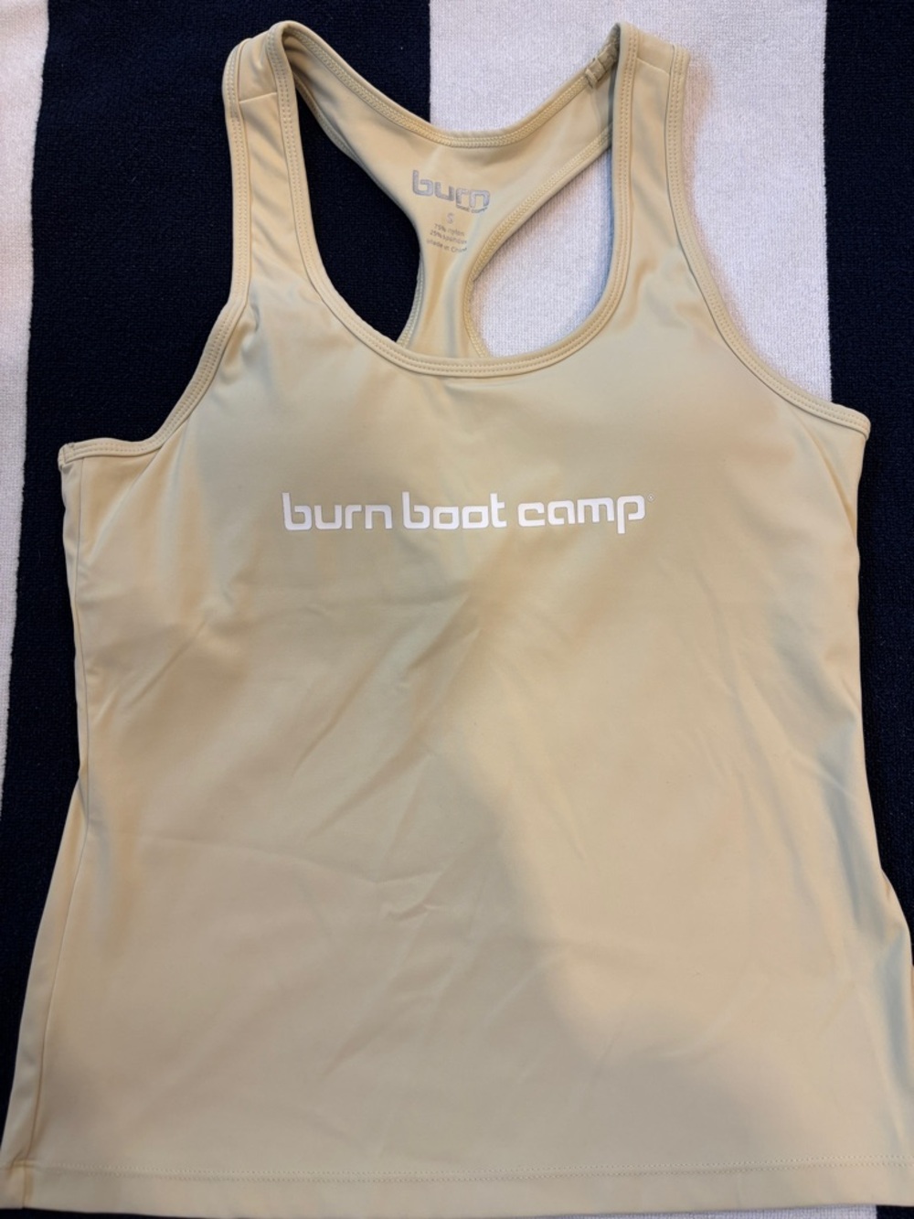 Burn Boot Camp Women's Racerback Tank in Pale Yellow